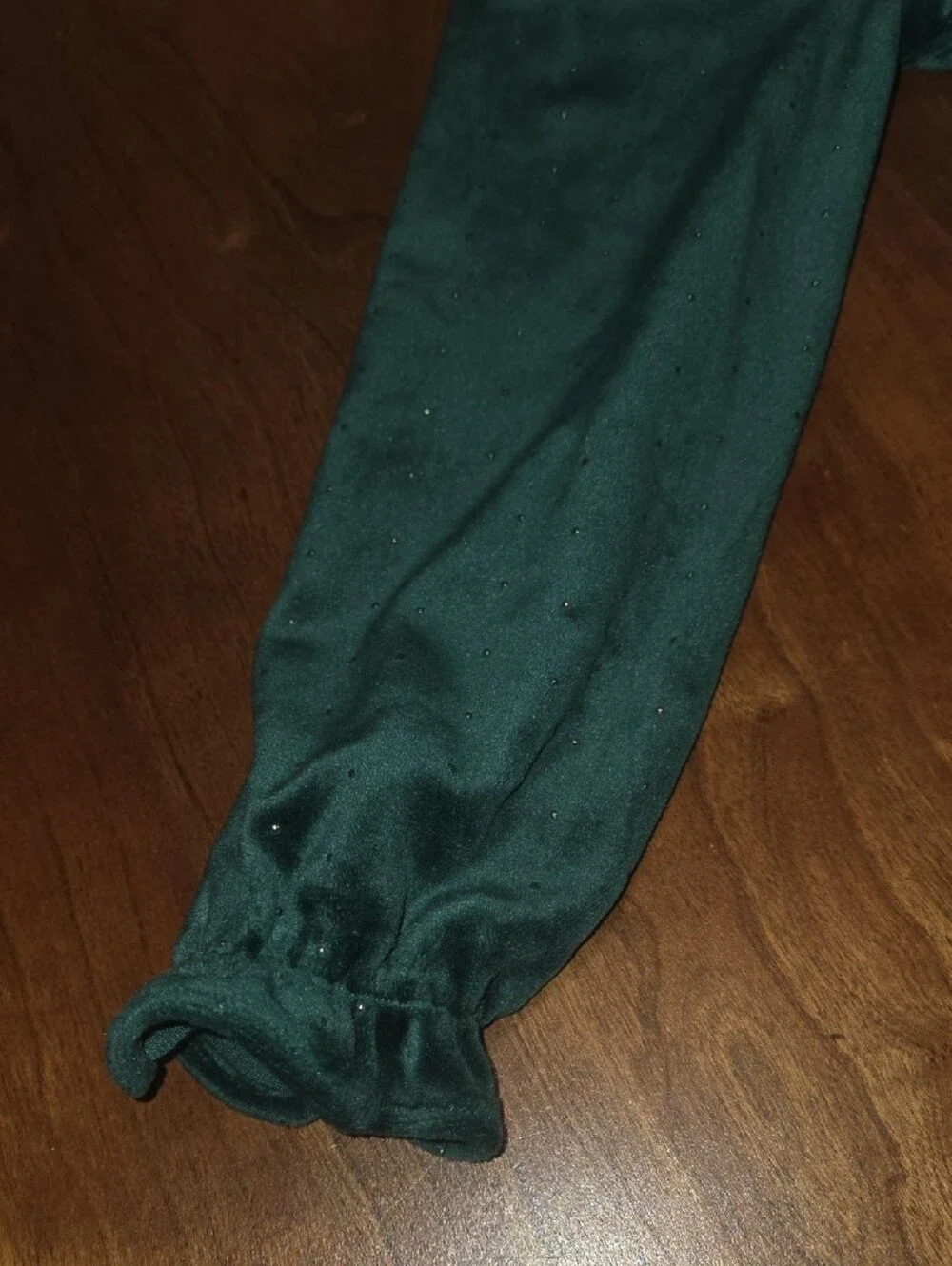 Tahari Girls' Emerald Green Velvet Tiered Dress with Sparkle